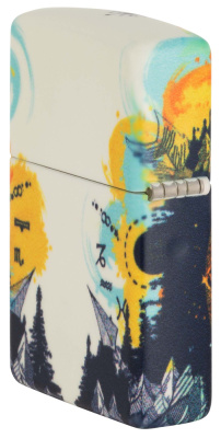 Зажигалка ZIPPO Compass с покрытием Glow In The Dark Green, латунь/сталь, разноцветная, 38x13x57 мм