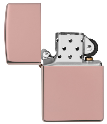 Зажигалка ZIPPO классическая с глянцевым покрытием розовое золото | Classic High Polish Rose Gold, латунь/сталь, розовое золото, глянцевая, 38x13x57мм