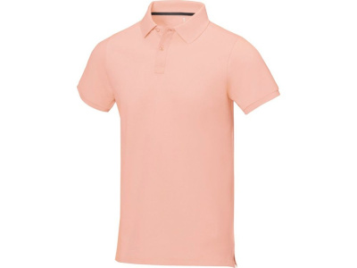 Calgary мужская футболка-поло с коротким рукавом, pale blush pink , размер S
