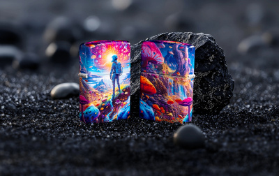 Зажигалка ZIPPO Mushroom Forest Design с покрытием 540 Matte, латунь/сталь, разноцветная, матовая, 38x13x57 мм