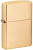 Зажигалка ZIPPO классическая с покрытием матовая латунь | Classic Brushed Brass, латунь/сталь, золотистая, матовая, 38x13x57 мм