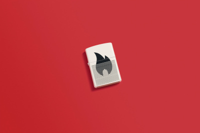 Зажигалка ZIPPO Пламя с градиентом с белым матовым покрытием | Flame Gradient Design White Matte, латунь/сталь, белая, матовая, 38x13x57 мм