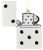 Зажигалка ZIPPO Домино с белым матовым покрытием | Domino Design White Matte, латунь/сталь, белая, матовая, 38x13x57 мм Зажигалка ZIPPO Домино с белым матовым покрытием | Domino Design White Matte, латунь/сталь, белая, матовая, 38x13x57 мм