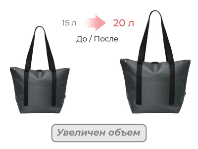Сумка-холодильник Cool XL с двумя лямками на плечо, темно-серый