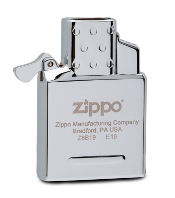Газовый вставной блок для широкой зажигалки Zippo, двойное турбо пламя, нержавеющая сталь