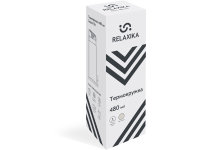 Термокружка Relaxika 701 (0,48 литра), белая (без лого) , размер 480