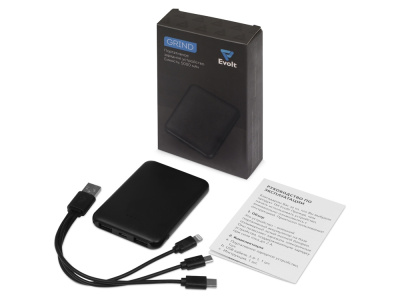 Портативное зарядное устройствоGrind, 5000 mAh, черный