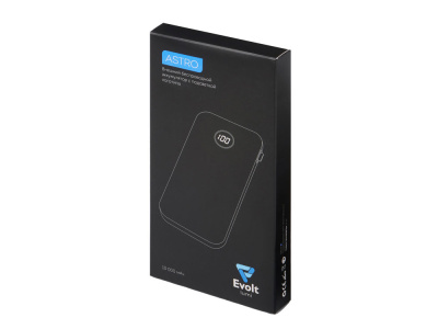 Внешний беспроводной аккумулятор с подсветкой лого Astro, 10000 mAh, темно-синий (Р)