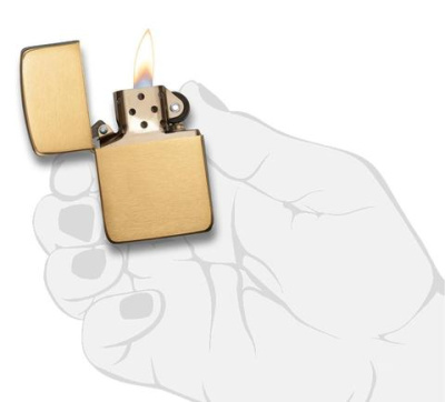 Зажигалка ZIPPO Реплика 1941 года с покрытием матовая латунь | 1941 Replica™ Brushed Brass, латунь/сталь, золотистая, 38x13x56 мм