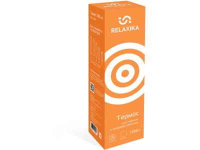 Термос Relaxika 101 (1 литр), желтый (без лого) , размер 1000