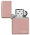 Зажигалка ZIPPO Логотип с глянцевым покрытием розовое золото | Logo High Polish Rose Gold, латунь/сталь, розовое золото, глянцевая, 38x13x57 мм