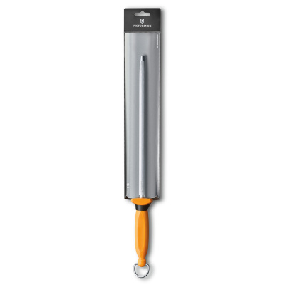 Мусат VICTORINOX Swibo, 30 см, круглая форма, мелко-средняя насечка, сталь, жёлтый