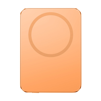 Внешний аккумулятор UltraThin Magnetic Power Bank 5000 15 Вт, c CCC сертификацией, оранжевый