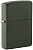 Зажигалка ZIPPO классическая с зеленым матовым покрытием | Classic Green Matte, латунь/сталь, зелёная, матовая, 38x13x57 мм