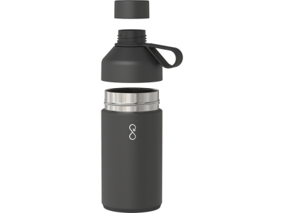 Бутылка для воды Ocean Bottle с вакуумной изоляцией объемом 750 мл, сплошной черный , размер 750 мл