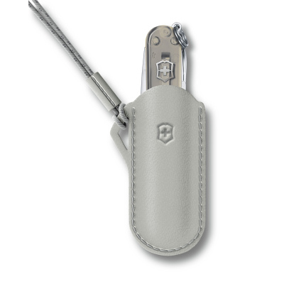 Чехол VICTORINOX "Mystical Morning" для ножей Classic Colors 58 мм, кожаный, серый