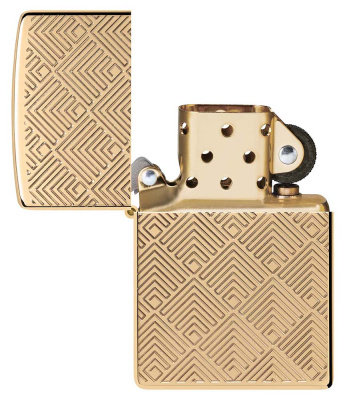 Зажигалка ZIPPO Armor® с покрытием Глянцевая латунь | High Polish Brass, латунь/сталь, золотистая, 38x13x57 мм