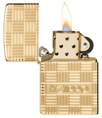 Зажигалка ZIPPO Armor® с покрытием Глянцевая латунь | High Polish Brass, латунь/сталь, золотистая, 38x13x57 мм