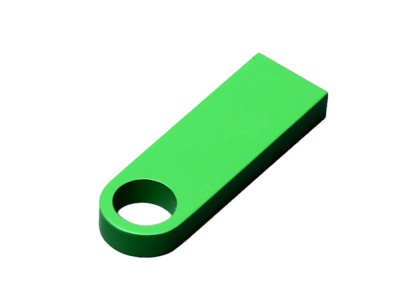 USB 2.0-флешка на 8 Гб с мини чипом и круглым отверстием, зеленый , размер 8ГБ