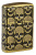 Зажигалка ZIPPO Armor® Ухмыляющиеся черепушки с покрытием античная латунь | Cackling Cranium Antique Brass, латунь/сталь, золотистая, матовая, 38x13x5