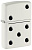 Зажигалка ZIPPO Домино с белым матовым покрытием | Domino Design White Matte, латунь/сталь, белая, матовая, 38x13x57 мм