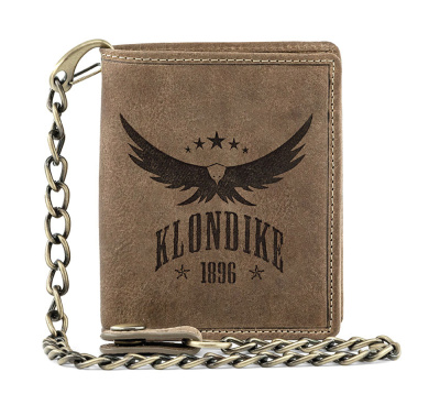 Бумажник KLONDIKE 1896 коллекция «ИСТОК | MAIN», натуральная кожа в светло-коричневом цвете, 10,5 х 12,5 х 2,5 см