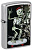 Зажигалка ZIPPO Скейтборд с покрытием поцарапанный хром | Skateboard Design Street Chrome, латунь/сталь, серебристая, 38x13x57 мм