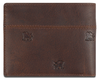Бумажник Mano "Don Leon", натуральная кожа в коричневом цвете, 12 х 9,5 см