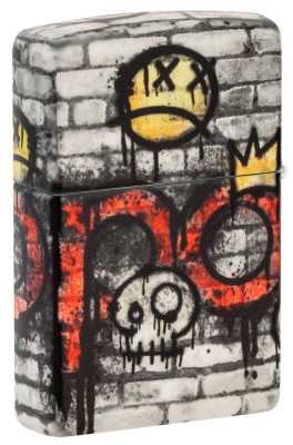 Зажигалка ZIPPO Graffiti King с покрытием 540 Matte, латунь/сталь, разноцветная, матовая, 38x13x57 мм