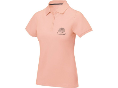 Calgary женская футболка-поло с коротким рукавом, pale blush pink , размер S