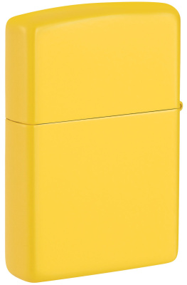 Зажигалка ZIPPO Логотип с покрытием цвета подсолнуха | Logo Sunflower, латунь/сталь, желтая, глянцевая, 38x13x57 мм