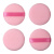 Пуховка Dewal Beauty для макияжа, розовая, 4шт.