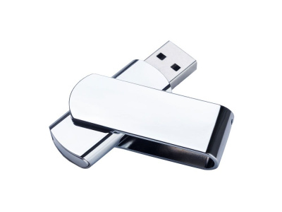 USB-флешка металлическая поворотная на 64 ГБ 3.0, глянец , размер 64ГБ