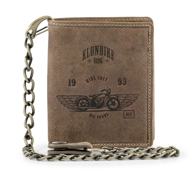 Бумажник KLONDIKE 1896 коллекция «ИСТОК | MAIN», натуральная кожа в светло-коричневом цвете, 10,5 х 12,5 х 2,5 см