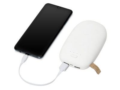 Внешний аккумулятор в форме камня Stone, 10400 mAh, белый , размер 10400 mAh