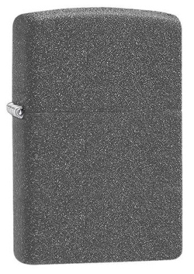 Зажигалка ZIPPO классическая с каменным покрытием | Classic Iron Stone, латунь/сталь, серая, матовая, 38x13x57 мм