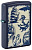 Зажигалка ZIPPO Морская с темно-синем матовым покрытием | Nautical Design Navy Matte, латунь/сталь, синяя, матовая, 38x13x57 мм