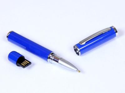 USB-флешка на 32 Гб в виде ручки с мини чипом, синий , размер 32ГБ