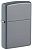 Зажигалка ZIPPO классическая со светло-серым покрытием | Classic Flat Grey, латунь/сталь, серая, глянцевая, 38x13x57 мм