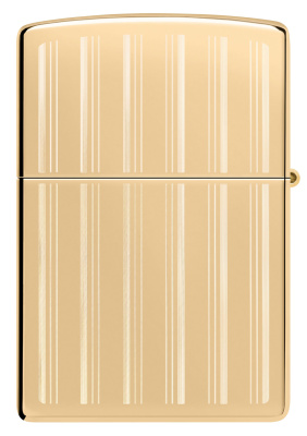 Зажигалка ZIPPO классическая с покрытием Глянцевая латунь | Classic High Polish Brass, латунь/сталь, золотистая, 38x13x57 мм