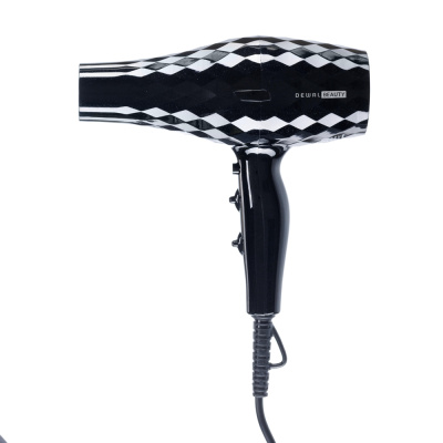 Фен DEWAL BEAUTY Diamond Black, черный, 2200 Вт, 1 насадка