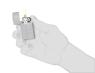 Зажигалка ZIPPO Slim® Honeycomb Design с покрытием High Polish Chrome, латунь/сталь, серебристая, 29x10x60 мм