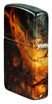 Зажигалка ZIPPO Огненная колдунья с покрытием Искусственно состаренная латунь | Fire Mage 540 Tumbled Brass, латунь/сталь, разноцветная, 38x13x57 мм