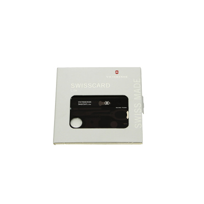 Швейцарская карточка VICTORINOX SwissCard Lite, 13 функций, полупрозрачная чёрная