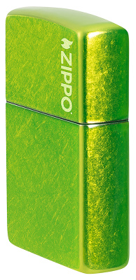 Зажигалка ZIPPO Логотип с кислотным зеленым покрытием | Logo Lurid, латунь/сталь, зеленая, глянцевая, 38x13x57 мм