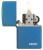 Зажигалка ZIPPO Classic с покрытием Sapphire™, с лого, латунь/сталь, синяя, глянцевая, 38x13x57 мм