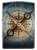 Зажигалка ZIPPO Compass Ghost с покрытием Glow In The Dark Green, латунь/сталь, черная, 38x13x57 мм