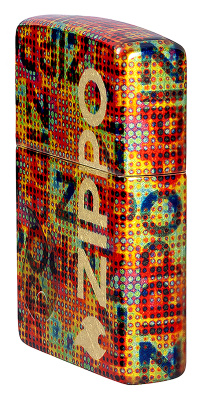 Зажигалка ZIPPO Слияние пикселей с покрытием Искусственно состаренная латунь | Pixel Fusion 540 Tumbled Brass, латунь/сталь, разноцветная, 38x13x57 мм
