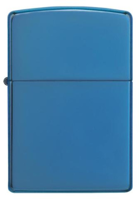Зажигалка ZIPPO Classic с покрытием Sapphire™, латунь/сталь, синяя, глянцевая, 38x13x57 мм