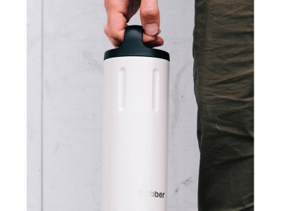Вакуумный термос с керамическим покрытием бытовой, тм bobber, 770 мл. Артикул Bottle-770 Iced Water (белый) , размер 770 мл